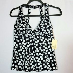 St John's Bay Swim Tankini Top Size 8